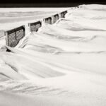 Black and white photograph by Bernard Donjean that shows some sand drift on the beach of Knokke-Heist (name of the photograph : Sand Drift)