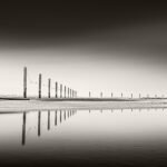 Black and white photograph by Bernard Donjean that shows the borders of the Zwin nature park (name of the photograph : Zwin Borders)